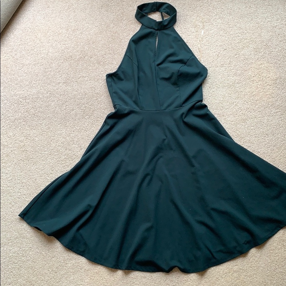 Green, formal dress!
